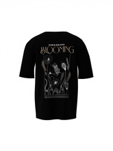 Blooming Graphic Unisex Black Oversized T-Shirt